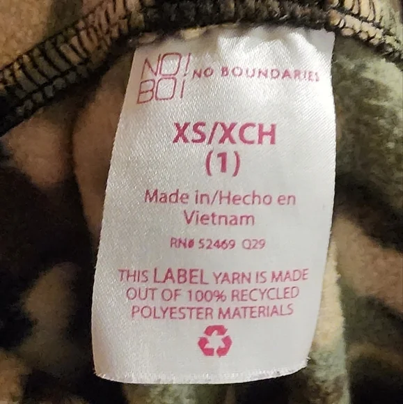 EUC nice camo 1/4 zip fleece top with kangaroo pocket and scarf sz xs 1 juniors - Picture 4 of 7